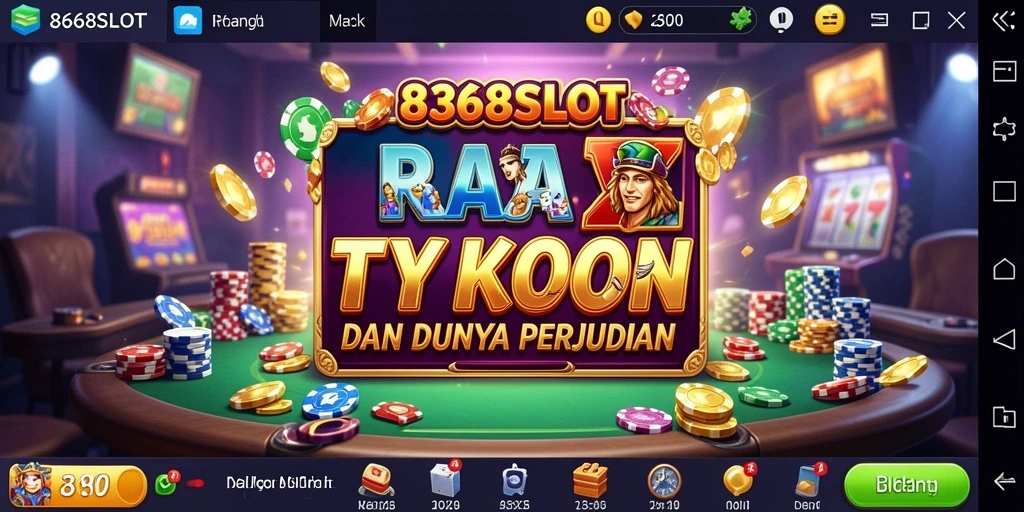 Screenshot utama 8368SLOT menampilkan pengelolaan kasino yang penuh warna.