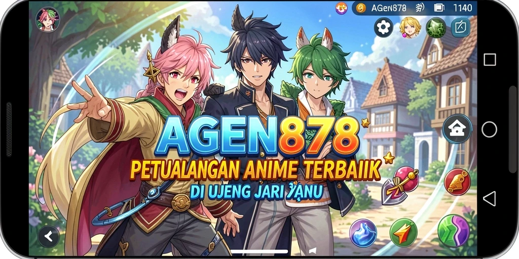 Gameplay AGEN878 dengan karakter anime yang beraksi secara dinamis.