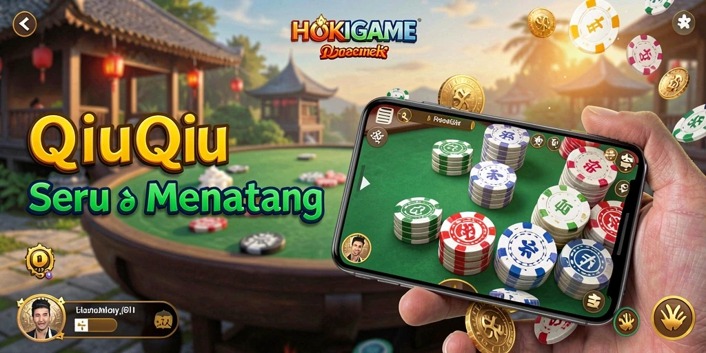 Tampilan gameplay QiuQiu yang menarik dan kompetitif dalam HOKIGAME.