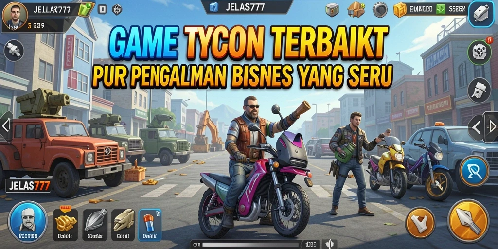 Tampilan gameplay JELAS777 yang menarik dan interaktif dalam genre Tycoon.