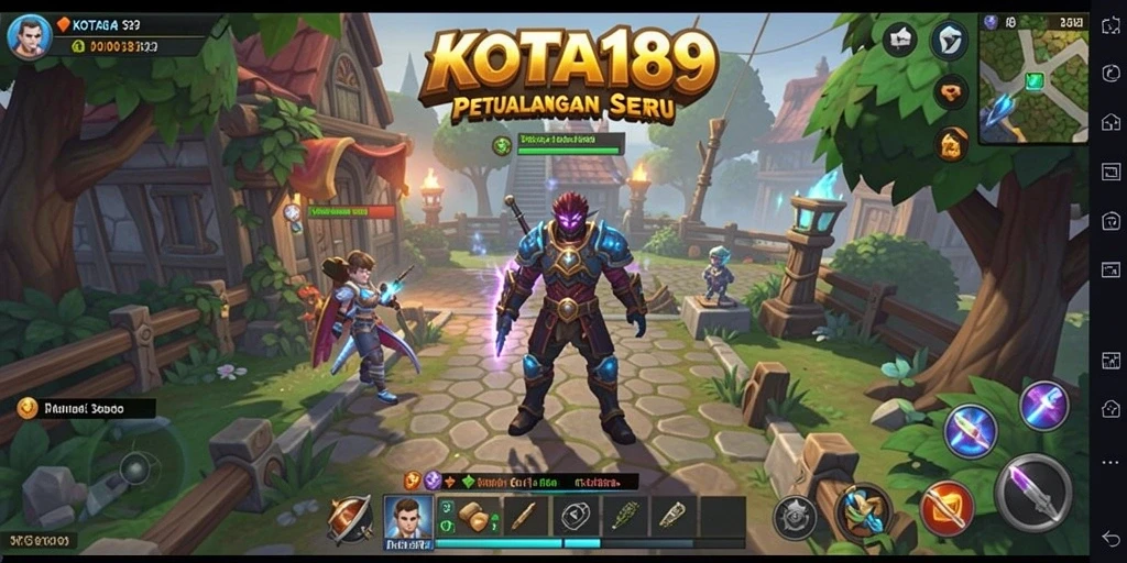 Tampilan menarik dari gameplay RPG KOTA189 yang seru.