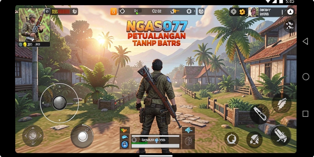 Tampilan mengagumkan dari gameplay NGASO77 di dunia terbuka.