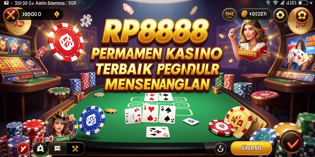 Tampilan gameplay RP8888 yang menawan dengan berbagai pilihan permainan Kasino.
