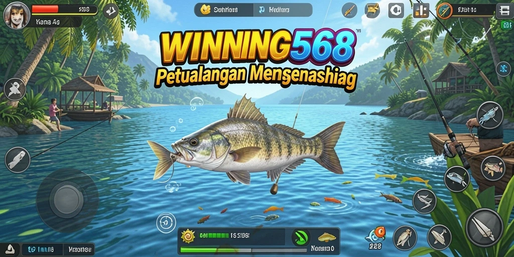 Screenshot permainan WINNING568 menampilkan pengalaman memancing yang mendebarkan.